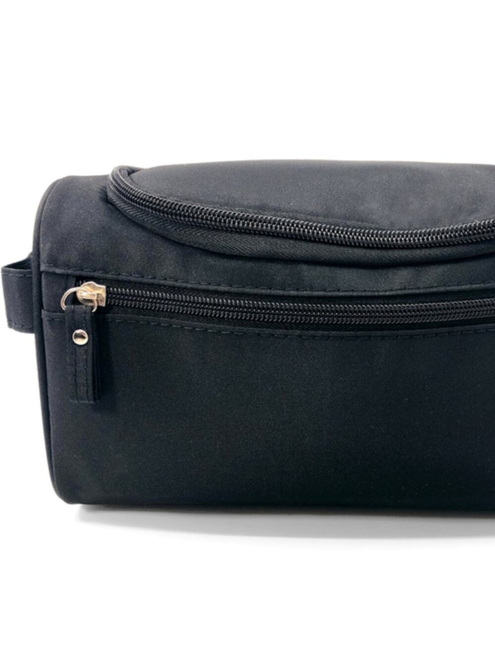 Men's Large Black Nylon Hanging Toiletry Bag